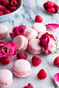 Coconut Raspberry Macarons With Raspberry Rose Buttercream on Half Baked Harvest