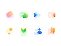 也太加分了~
毛玻璃效果在icon，界面中的细节设计

采集自dribble
#优设每日灵感超话# ​​​​