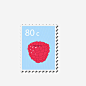 红色桑葚邮票高清素材 桑葚 水果 矢量邮票 红色 蓝色 邮票 免抠png 设计图片 免费下载