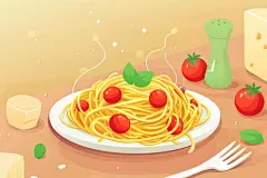 西餐爆款美食番茄意面