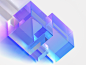 cube glass 质感 方块 