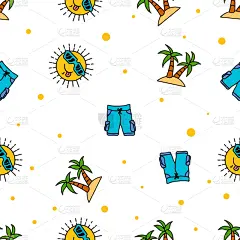 海滩,四方连续纹样,货物集装箱,乐趣,可爱的,白色,图像,海洋,壁纸,度假