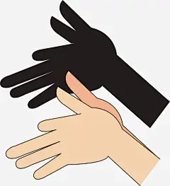 人手和手影手绘图高清素材 人物 免费下载 页面网页 平面电商 创意素材 png素材