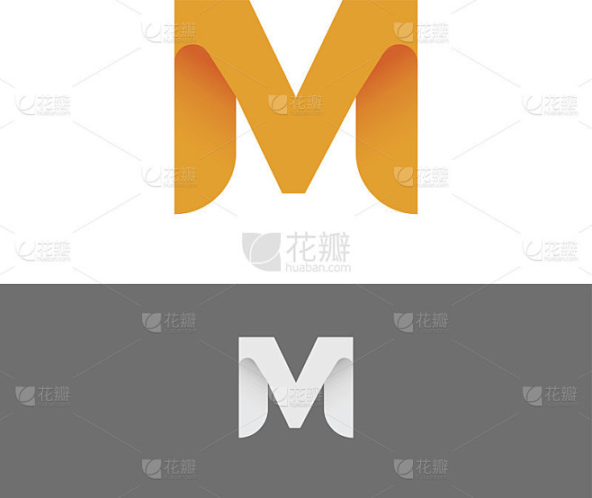 M字母抽象字母矢量图标插图
