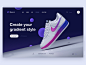 Nikeplanet nikeplanet nike air air sneakers customise planet nike digital landing page concept webdesign website interaction design gradient hero web ui ux design