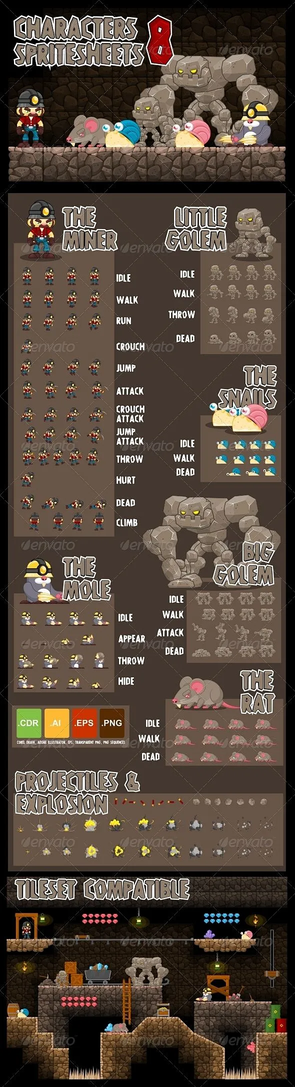 Characters Spritesheet 8-花瓣网