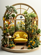 keeleycrane_A_miniature_scene_of_sunshine_greenhouse_minimalism_fb1db93c-2d25-43ee-85e1-6a2da1681ce3