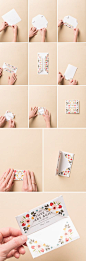 Print  make origami business card holder