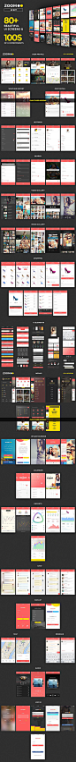 橘红色风格UI工具包PSD分层素材,女性购物网站app界面设计,UI设计大全,整套UI界面设计模板,PSD格式,477MB