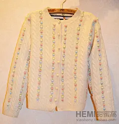 【已出仅欣赏】童年的时光机。 立体花朵复古毛衣vintage毛衣-淘宝网