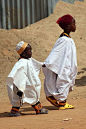 Cameroon "It's my brother's first visit and he is a little nervous"  Visiting the mosque on the first Friday of the New Year.  N'Gaoundéré, Adamawa region of Cameroon | ©Carsten ten Brink