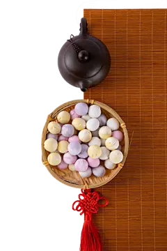 元宵节手工七彩汤圆PNG