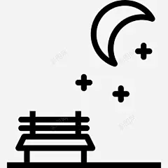 长凳景观45线性图标 平面电商 创意素材