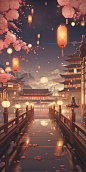 visualdesign_an_asian_style_scene_with_a_moon_and_lanterns_in_t_c67452df-a0d3-4f0e-b786-13adfa709f40