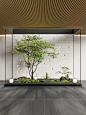 仿真绿植造景室内假树仿生植物组合餐厅酒店橱窗天井景观定制摆件-淘宝网
