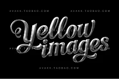 19797金属3D立体镀铬字体个性效果海报标题PSD样机奥锐设计素材-淘宝网