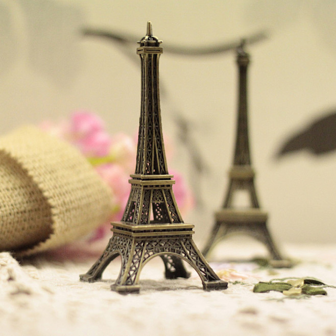 法国巴黎艾菲尔铁塔小摆设 拍摄道具 家居...