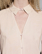 DUSTY PINK CUT OUT V BLOUSE