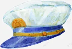 手绘海军帽子高清素材 帽子 手绘 插画 水彩 海军 免抠png 设计图片 免费下载