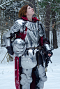 vidrig as female knight in snow