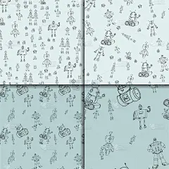 机器人涂鸦图案集