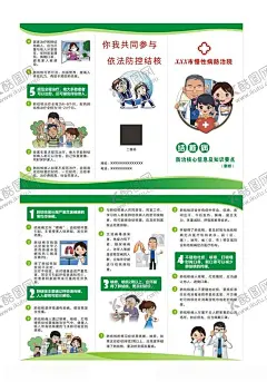 慢性病防治 【酷图网】结核病,防治,慢性病折页,三折页,医院海报