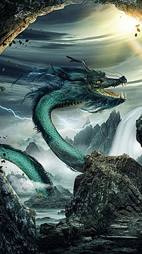 霸气龙梦幻海报背景