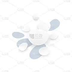 带有阴影和彩色元素的白色人物。