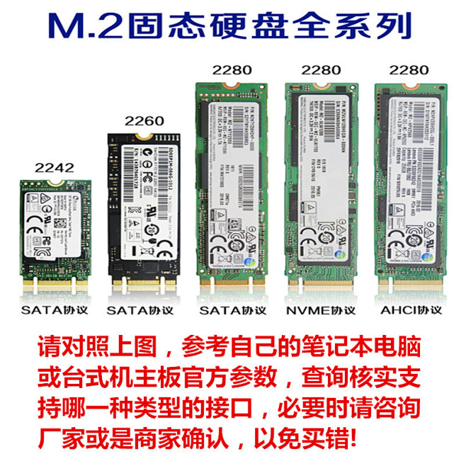 M.2固态硬盘全系列接口图