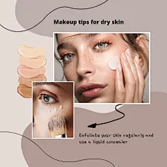 Fashion Dry Skin Makeup Tips Ecommerce Product Image