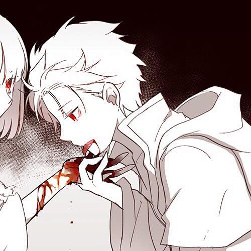 二次元病娇情头高清动漫病娇情侣头像一左一右