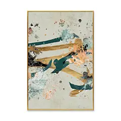 高端晶瓷画 装饰画 线条鎏金会所样板房客厅卧室挂画 特色挂画-淘宝网