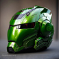 AI 生成的超级英雄摩托车头盔 - 普象网