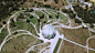 Aerial view of Bahai temple