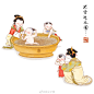 婴戏小小品（੭ ᐕ)੭
#这很中国画##这很中国# @微博美学 ​​​​