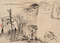 石涛——无题 枯笔人物山水 小帧欣赏  |  
明末清初|石涛(1642-1708)，原姓朱名若极，桂林人祖籍凤阳，小字阿长，僧法号元济、原济，自称苦瓜和尚。别号枝下叟、济山僧、石道人、一枝阁、大涤子、清湘老人、瞎尊者等。与弘仁、髡残、朱耷合称"清初四僧"。工诗善书画山水兼兰竹。广师历代画家之长。是中国绘画史上一位十分重要人物。