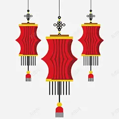 元宵节红色手绘卡通创意灯笼 平面电商 创意素材