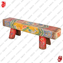 精品定制 复古手绘鲤鱼换鞋凳床尾凳长条凳做旧实木仿古穿鞋凳-淘宝网