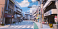 UE5日本街道动画风场景