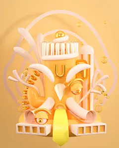 C4D建模-OC渲染_伊梦RYO_三维/C4D图片-致设计
