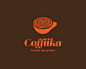 Coffiika标识  咖啡店 咖啡杯 心形 杯子 咖啡拉花 饮品