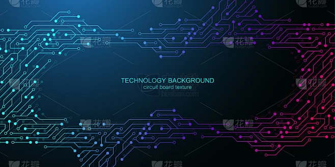 计算机主板矢量背景带电路板电子元件。电子纹理为计算机技术，工程概念。电脑主板生成的抽象插图素材-花瓣网