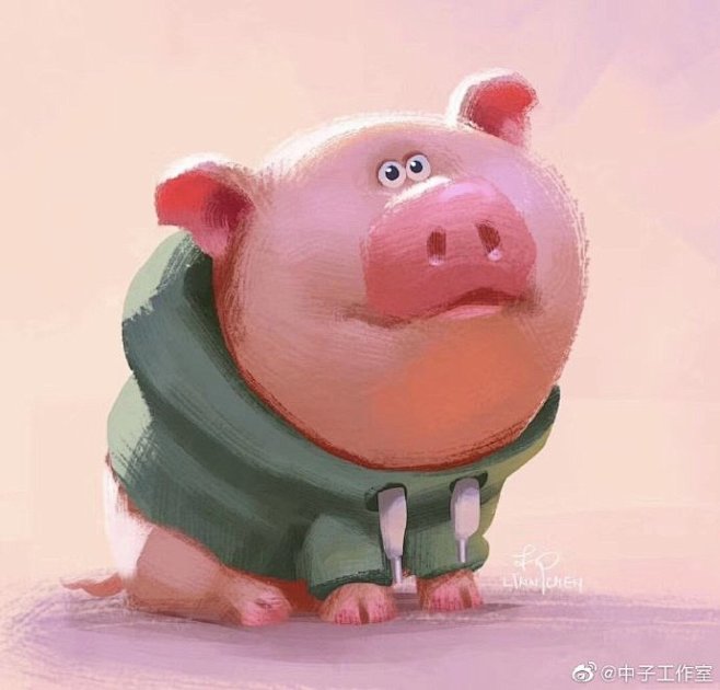 插画超话  一组萌宠动物主题插画 （来...