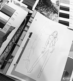 【新提醒】本周手绘线稿更新-服装画/服装设计手稿 - 穿针引线服装论坛