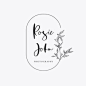 Elegant botanical logo design, Custom logo, Feminine logo, Business premade logo, Logo design package, Branding package, Floral logo