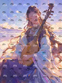 AI版权图古风女589
