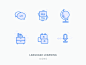 Language learning icons