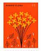 stamp flor flower colors vector ilustracion Flores Flora world mundo naturaleza plantas Martin Azambuja