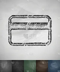 信用卡图标。手绘矢量图