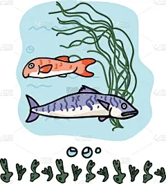 可爱的,符号,海洋,鱼类,卡通,红色,海洋生命,海产,渔业,食品